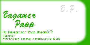 bagamer papp business card